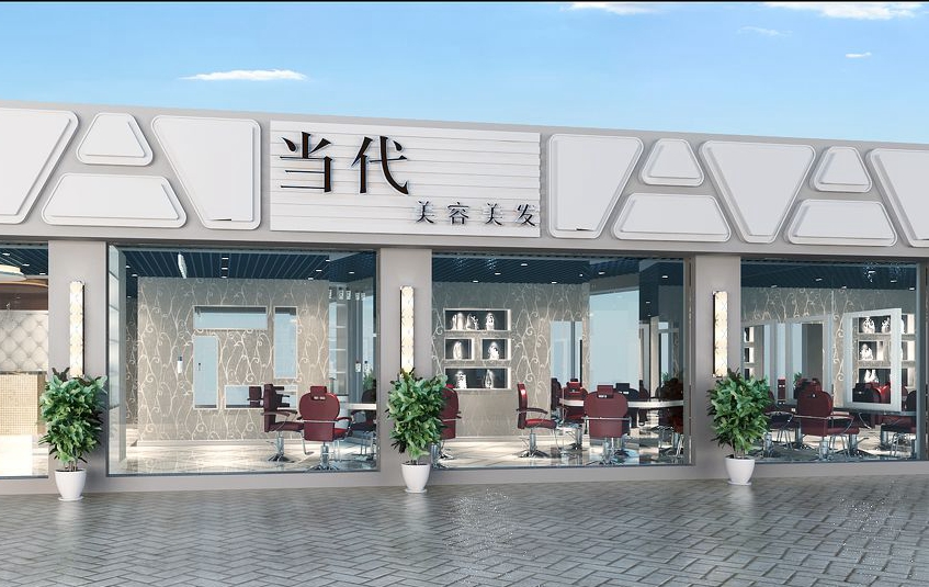 上海美容美發(fā)店門面裝修設(shè)計(圖1)
